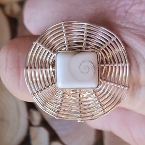 New Shiva Eye 925 Silver Wire Wrapped Spiderweb Ring.
